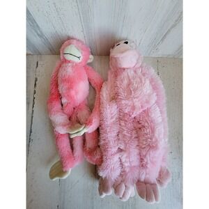 Plush Pink monkey‎ set stuffed animal ape toy zoo unique